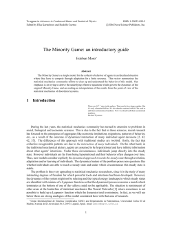 The Minority Game - Esteban Moro`s