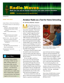 Amateur Radio as a Tool for home schooling