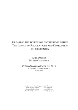 greasing the wheels of entrepreneurship? the impact of regulations