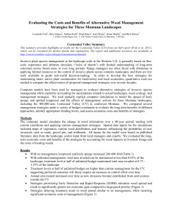 Evaluating the Costs and Benefits of Alternative Weed Management