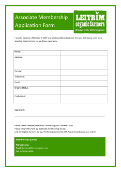 Leitrim Organic Membership Form