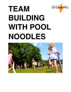 Team Building With Pool Noodles