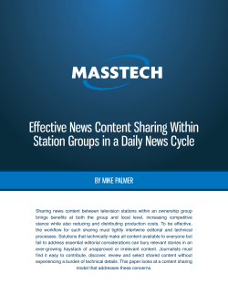 Effective News Content Sharing Within Station Groups in