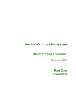 Final Report - Australia`s Future Tax System