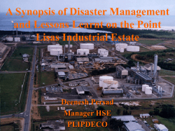 A Synopsis of Disaster Management and Lessons
