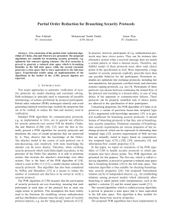 Partial Order Reduction for Branching Security