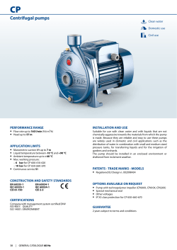Centrifugal pumps