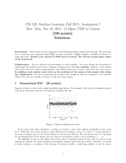 CIS 520, Machine Learning, Fall 2015: Assignment