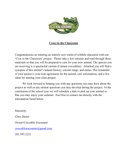 Croc in the Classroom Care Guide: Click here