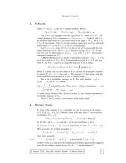 1. Notation 2. Markov chains