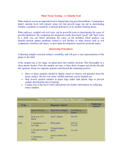 Plant Tissue Testing A Valuable Tool Plant - Servi