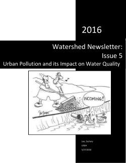 Urban Pollution and its Impact on Water Quality