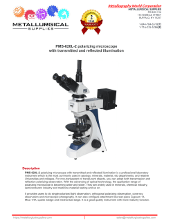 PMS-620L-2 polarizing microscope with transmitted and reflected