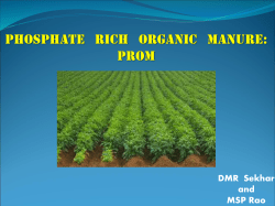 Phosphate Rich Organic Manure (PROM)
