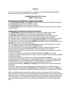 BIOC223-Week 7 Plan