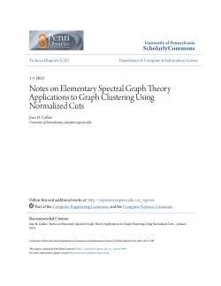 Notes on Elementary Spectral Graph Theory Applications to Graph