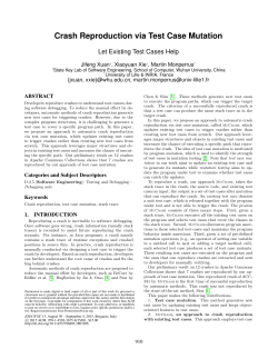 Crash Reproduction via Test Case Mutation: Let