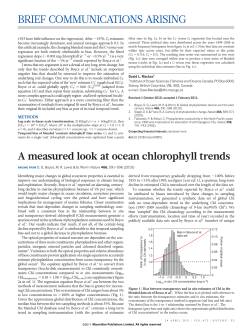 A measured look at ocean chlorophyll trends