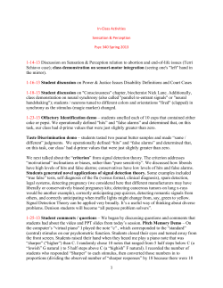A List of In-Class Activities - Personal Pages