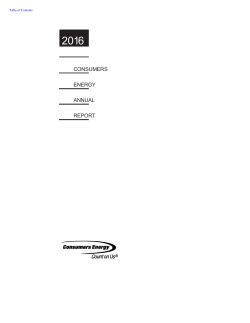 CONSUMERS ENERGY ANNUAL REPORT