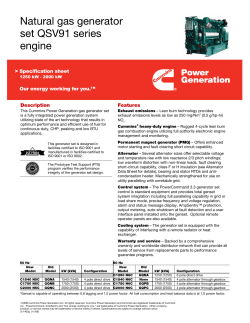 Natural gas generator set QSV91 series engine