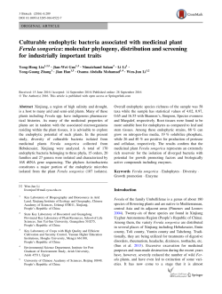 Culturable endophytic bacteria associated with medicinal plant