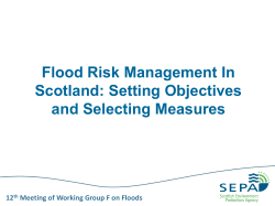 12 th Meeting of Working Group F on Floods Flood Risk