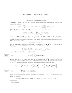 Gaussian Comparison Lemma