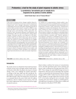 Proteomics: a tool for the study of plant response to abiotic stress