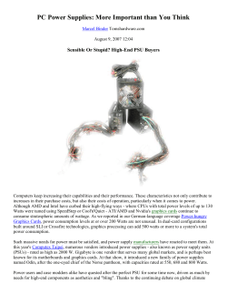 PC Power Supplies: More Important than You Think