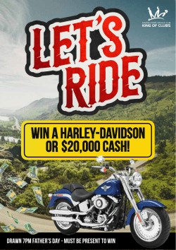 drawn 7pm father`s day - must be present to win