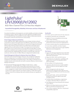 Emulex LPe 12002 Dual Port 8Gb Fibre Channel HBA