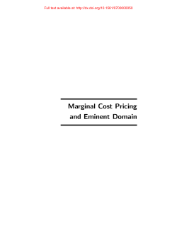 Marginal Cost Pricing and Eminent Domain