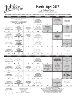 March - April 2017 - Jubilee Community Arts