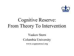 Cognitive Reserve