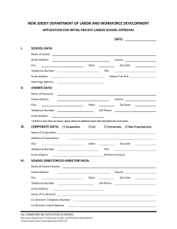 Application for Initial Approval