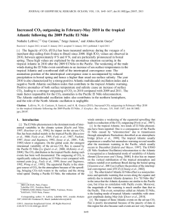 Increased CO2 outgassing in February-May 2010 in