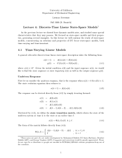 Discrete-Time Linear State-Space Models1 4.1 Time