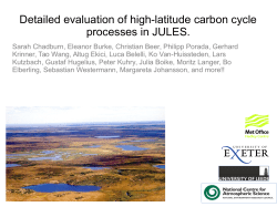 Detailed evaluation of high-latitude carbon cycle processes in JULES.