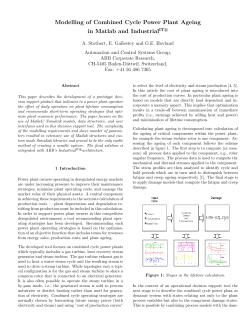 Modelling Ageing in Combined Cycle Power Plants