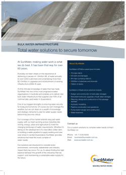 Bulk Water Infrastructure
