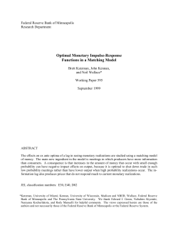 Optimal Monetary Impulse-Response Functions in a Matching Model
