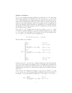 Chapter 4 Problem 5 If f is a real continuous function defined on a
