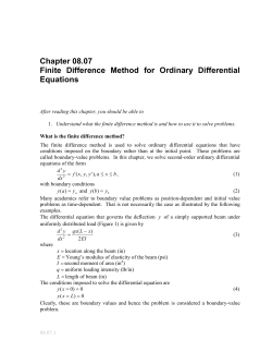Finite Difference Method for Solving Differential