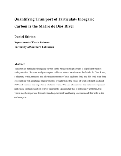 Quantifying Transport of Particulate Inorganic Carbon in the Madre