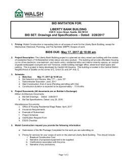 Invite to Bid-Bid Set Dated 3-28-2017