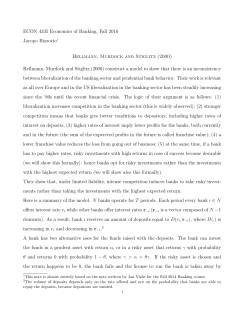 ECON 4335 Economics of Banking, Fall 2016 Jacopo