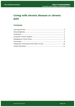 Chronic pain - Department of Veterans` Affairs