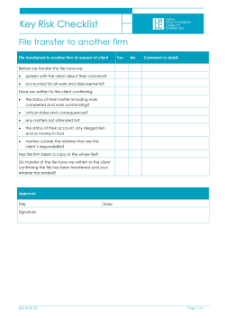 File transfer to another firm