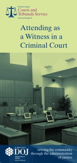 Attending as a Witness in a Criminal Court